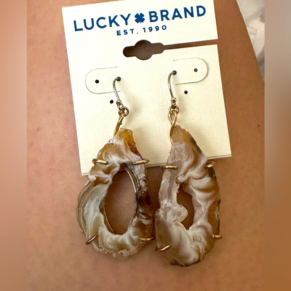 Geode slice earrings